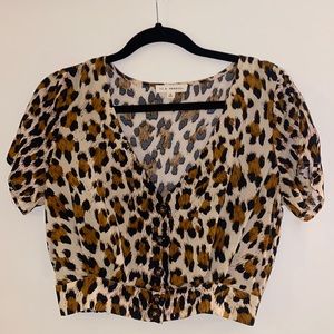 Cheetah print crop top